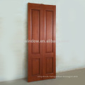 Luxury interior wood door solid hardwood finger joint wood board with oak veneers red color folding storm door for apartment